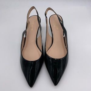 Kate Spade Patent Leather Sling Back Kitten Heels